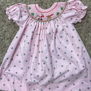 Adorable Christmas Smocked Dress size 18 mo